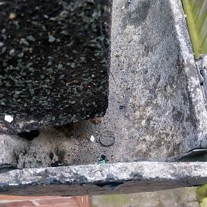 flakey paint on gutters