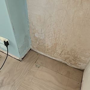 new plastered painted walls