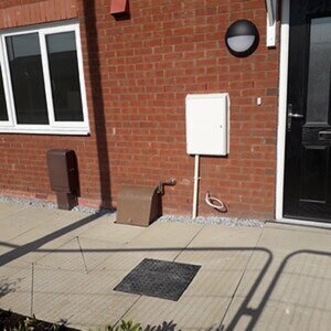 gas pipe through wall