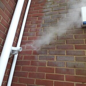 plume onto alarm box