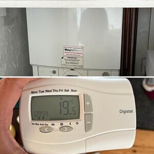 Boiler and thermostat