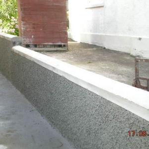 Rough-casting  a garage