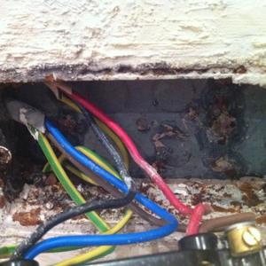 Wet plaster around sockets