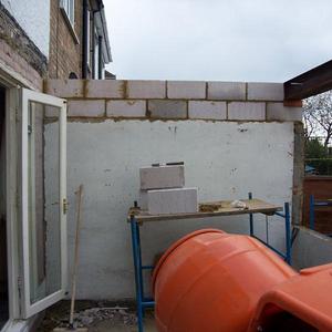 Starting to build up the walls