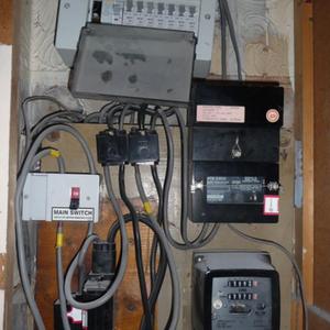 Crabtree CU Unit and associated wiring