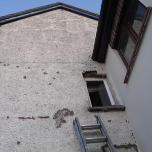 Looking up to the window