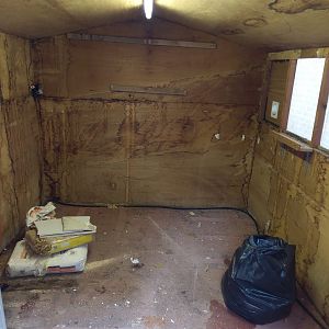 Shelving & electrics removed