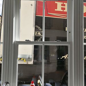 Kitchen sash window - closed