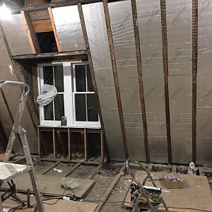 100mm PIR board between joists