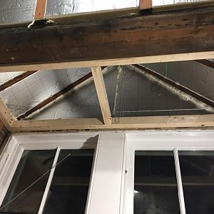 Underside of dormer pitched roof