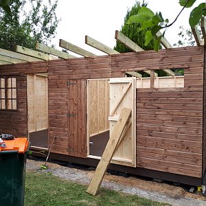 working on the roof now