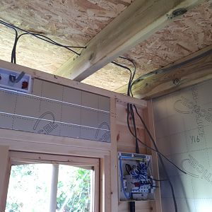 Wiring first fix and consumer unit going in