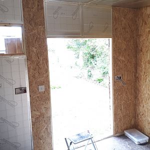 cladding the storage area in OSB