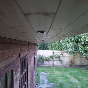 nail heads left proud in case I need to remove a panel