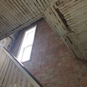 Looking upstairs from hall