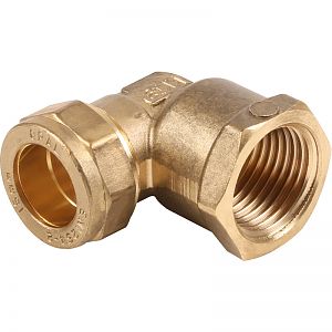 Compression Adapting 90° Female Elbow 15mm x ½