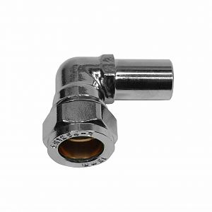 15mm Chrome Compression Street Elbow
