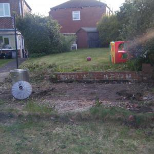 Greenhouse area from top of garden