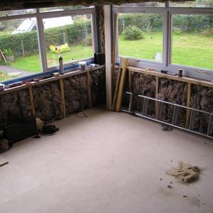 floor in and walls insulated