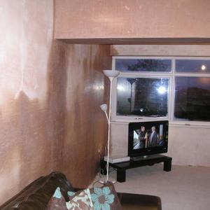 1 wall left to plaster job done 5wks.