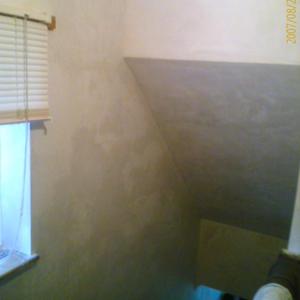 stairwell and boxed in area.