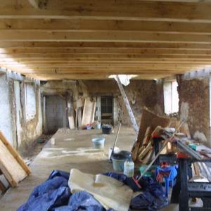 Joists & bracing removed