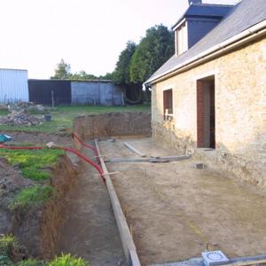 Excavation for terrasse