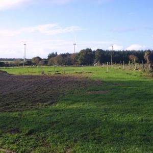 Spoil levelled and seeded