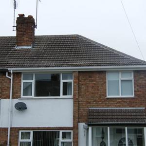 Semi next to concrete