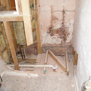 Rip out the old shower