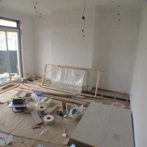 Preparing for fish tanks to go in