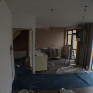 Kitchen expose after knocking wall down