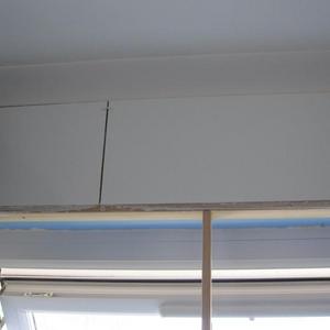 supporting tiles over the window