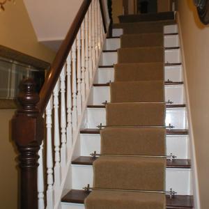 Staircase after paint stripping