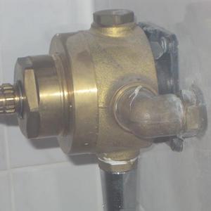 Shower fixed to wall and supply