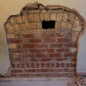 After removing the plaster