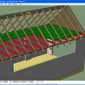 Sketch showing joists + flooring