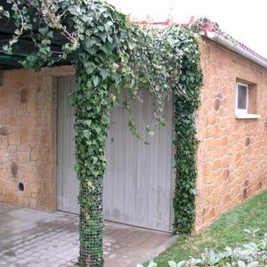 Pebbledash to stone garage