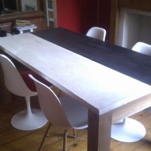 Concrete dining table