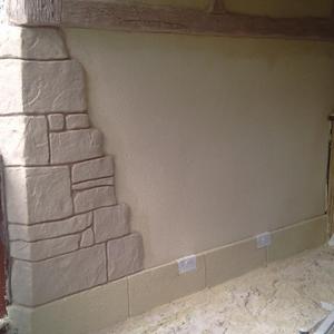 Mono, stone, oak beam effects