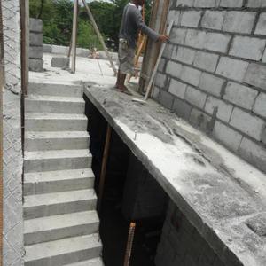 Stairs to roof garden.