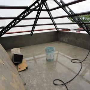 Inside one of the roof rooms