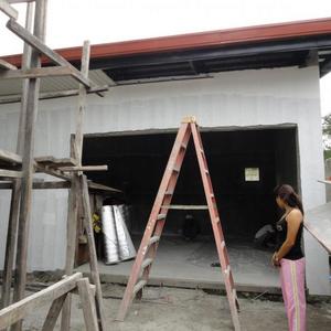 First coat of primer on my garage