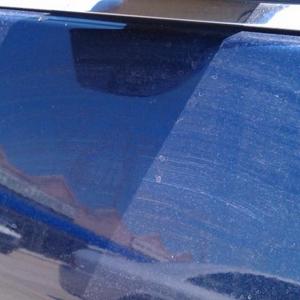 overspray and scratches