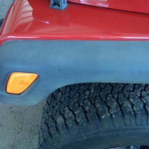 Faded plastic with overspray