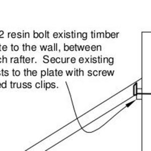 SE Detail of timber ridge plate