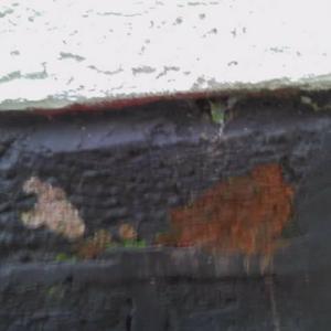 this is outside where pipe is on inside photo