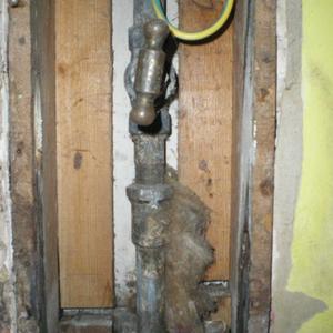 Rising main and stop cock