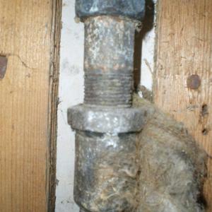 Close up of stop cock connected to rising main