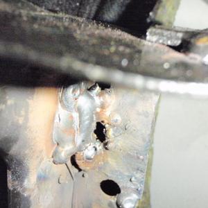 'bodge weld'  done by local garage